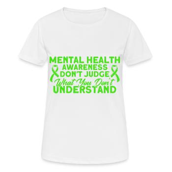Depression prevention awareness of psychological G - Women's Breathable T-Shirt - white - Front - AI Model Female 172 dark (172cm)