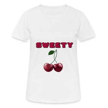 Cherries - Cherries sweety - Women's Breathable T-Shirt - white - Front - AI Model Female 172 dark (172cm)