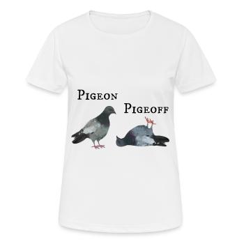 Pigeon sur et en dehors - T-shirt respirant Femme - blanc - Devant - AI Model Female 172 dark (172cm)
