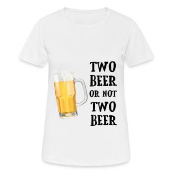Bière - Deux bières ou pas deux bières - T-shirt respirant Femme - blanc - Devant - AI Model Female 172 dark (172cm)