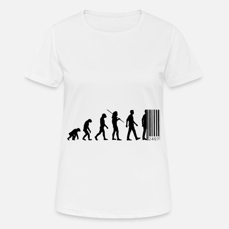 Evolution - barcode - Women's Breathable T-Shirt - white