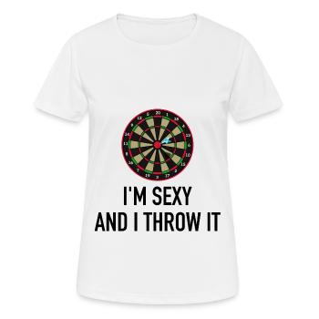 Dart je suis sexy et je le jette - T-shirt respirant Femme - blanc - Devant - AI Model Female 172 dark (172cm)