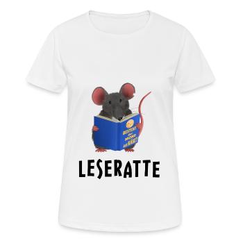 Leseratte / Bücherwurm - Frauen T-Shirt atmungsaktiv - Weiß - Vorne - AI Model Female 172 dark (172cm)