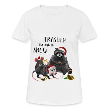 Noël - Racoon Mouse Rat Opossum - T-shirt respirant Femme - blanc - Devant - AI Model Female 172 dark (172cm)