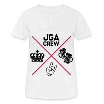 Jga Crew Bachelor Party Saying - Women's Breathable T-Shirt - white - Front - AI Model Female 172 dark (172cm)