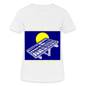 Photovoltaik Anlage Solar Energie - Frauen T-Shirt atmungsaktiv - Weiß - Vorne - AI Model Female 172 dark (172cm)