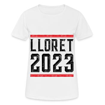 Lloret De Mar 2023 - Frauen T-Shirt atmungsaktiv - Weiß - Vorne - AI Model Female 172 dark (172cm)