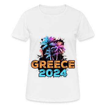 Tournée Grèce 2024 - T-shirt respirant Femme - blanc - Devant - AI Model Female 172 dark (172cm)