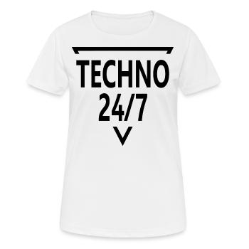 Techno - Techno music - Frauen T-Shirt atmungsaktiv - Weiß - Vorne - AI Model Female 172 dark (172cm)