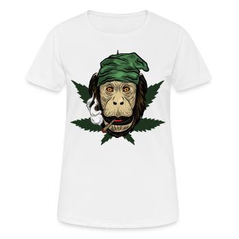 Kiffender Monkey With Joint - Women's Breathable T-Shirt - white - Front - AI Model Female 172 dark (172cm)