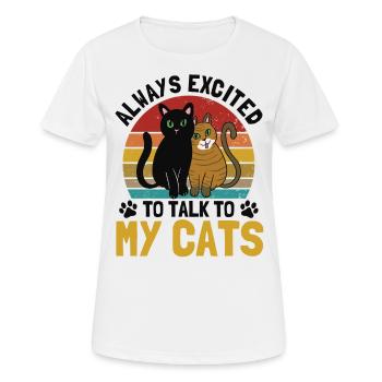 Cats Cat Owner Pet Animals Gift - Women's Breathable T-Shirt - white - Front - AI Model Female 172 dark (172cm)