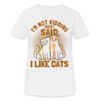 Cats Cat Owner Pet Animals Gift - Women's Breathable T-Shirt - white - Front - AI Model Female 172 dark (172cm)