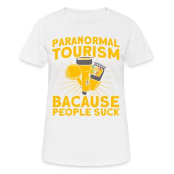 Spukhaus Geisterjäger Geisterjagd Geschenk - Frauen T-Shirt atmungsaktiv - Weiß - Vorne - AI Model Female 172 dark (172cm)
