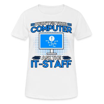 Spezialist für Netzwerksicherheit Geschenk - Frauen T-Shirt atmungsaktiv - Weiß - Vorne - AI Model Female 172 dark (172cm)