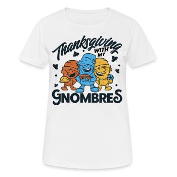 Thanksgiving Funny Gnomes Costume Autumn - Women's Breathable T-Shirt - white - Front - AI Model Female 172 dark (172cm)