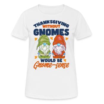 Thanksgiving Funny Gnomes Costume Autumn - Women's Breathable T-Shirt - white - Front - AI Model Female 172 dark (172cm)