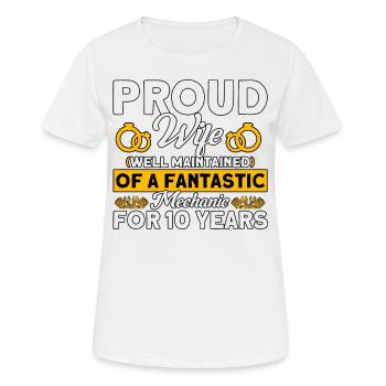 Rose Wedding 10 Years Marriage Gift - Women's Breathable T-Shirt - white - Front - AI Model Female 172 dark (172cm)