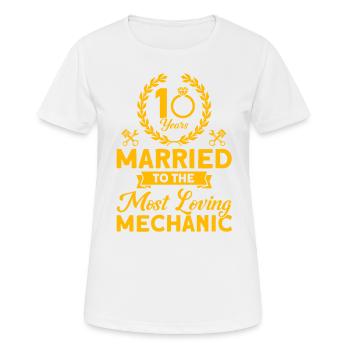 Rose Wedding 10 Years Marriage Gift - Women's Breathable T-Shirt - white - Front - AI Model Female 172 dark (172cm)
