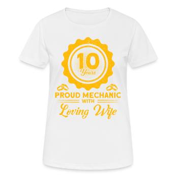 Rose Wedding 10 Years Marriage Gift - Women's Breathable T-Shirt - white - Front - AI Model Female 172 dark (172cm)