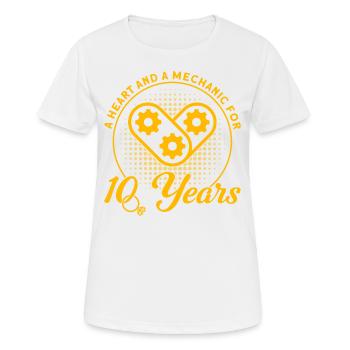 Rose Wedding 10 Years Marriage Gift - Women's Breathable T-Shirt - white - Front - AI Model Female 172 dark (172cm)