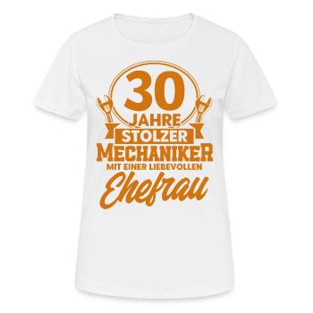 Perlenhochzeit Ehepaar 30. Hochzeitstag Geschenk - Frauen T-Shirt atmungsaktiv - Weiß - Vorne - AI Model Female 172 dark (172cm)