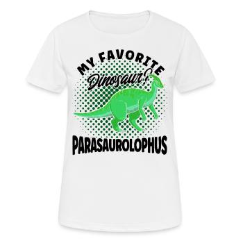 Parasaurolophus Dinosaur Lover Gift - Women's Breathable T-Shirt - white - Front - AI Model Female 172 dark (172cm)
