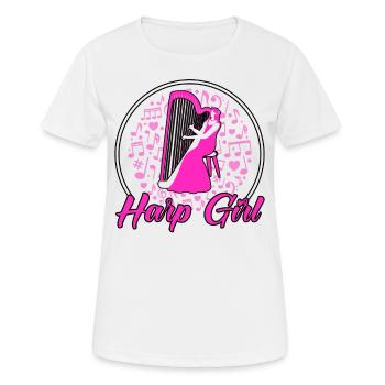 Harpiste Harp Girl Cadeau - T-shirt respirant Femme - blanc - Devant - AI Model Female 172 dark (172cm)