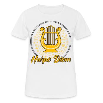 Harpiste Harpiste Joueur De Harpe Professeur Orchestre - T-shirt respirant Femme - blanc - Devant - AI Model Female 172 dark (172cm)