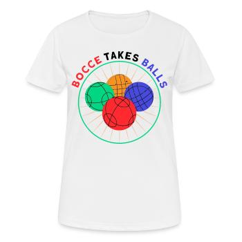 Boules Game Bocce Needs Eggs Gift - Women's Breathable T-Shirt - white - Front - AI Model Female 172 dark (172cm)