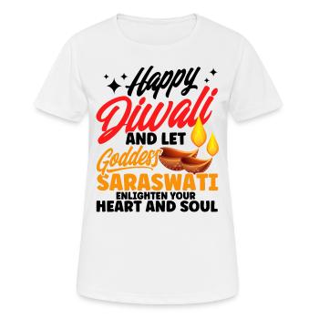 Diwali Hindus Sikh Fest der Lichter Geschenk - Frauen T-Shirt atmungsaktiv - Weiß - Vorne - AI Model Female 172 dark (172cm)