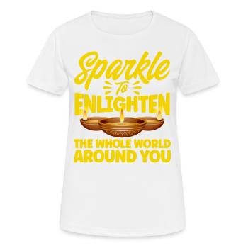 Diwali Hindus Sikh Fest der Lichter Geschenk - Frauen T-Shirt atmungsaktiv - Weiß - Vorne - AI Model Female 172 dark (172cm)