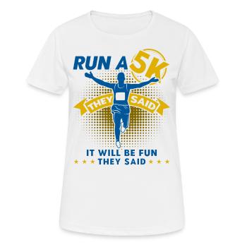 Half Marathon Running Jogger Gift - Women's Breathable T-Shirt - white - Front - AI Model Female 172 dark (172cm)
