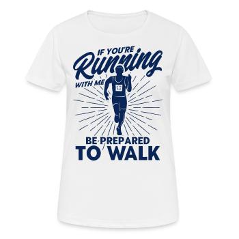 Half Marathon Jogging Running Gift - Women's Breathable T-Shirt - white - Front - AI Model Female 172 dark (172cm)