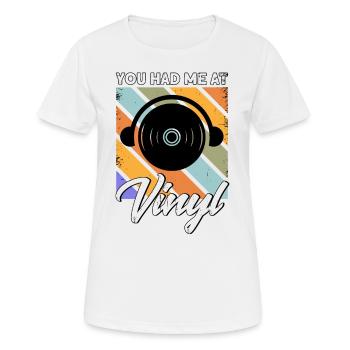 Record LP Collector Record Collector - Women's Breathable T-Shirt - white - Front - AI Model Female 172 dark (172cm)