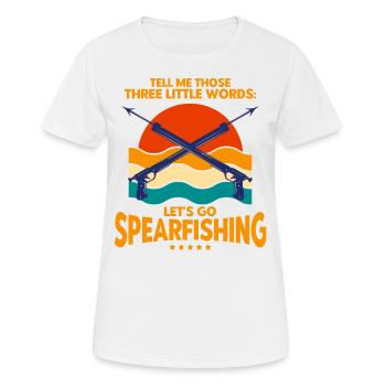 Speerfischer Lass uns Speerfischen gehen Geschenk - Frauen T-Shirt atmungsaktiv - Weiß - Vorne - AI Model Female 172 dark (172cm)