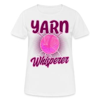 Knitting Yarn Knitting Knitting Fabric Gift - Women's Breathable T-Shirt - white - Front - AI Model Female 172 dark (172cm)