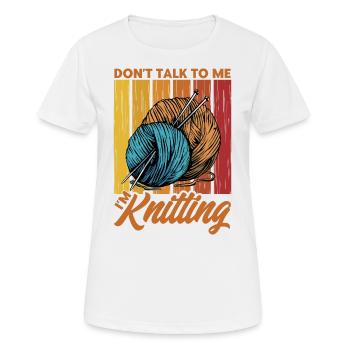 Yarn Knitting Knitting Knitting Lovers Gift - Women's Breathable T-Shirt - white - Front - AI Model Female 172 dark (172cm)