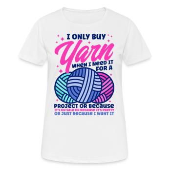 Stricken Stoff Stricken Stricken Geschenk - Frauen T-Shirt atmungsaktiv - Weiß - Vorne - AI Model Female 172 dark (172cm)