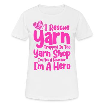 Stricken Stricken Liebhaber Stricken Geschenk - Frauen T-Shirt atmungsaktiv - Weiß - Vorne - AI Model Female 172 dark (172cm)