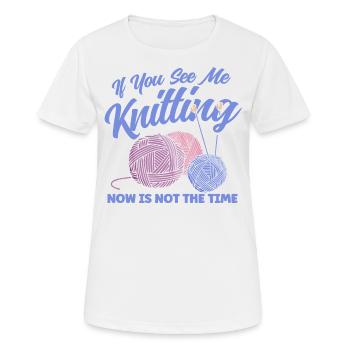 Garn stricken Stricken Stricken Liebhaber Geschenk - Frauen T-Shirt atmungsaktiv - Weiß - Vorne - AI Model Female 172 dark (172cm)