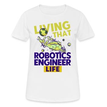 Engineer Teacher Robotics Robot Gift - Women's Breathable T-Shirt - white - Front - AI Model Female 172 dark (172cm)