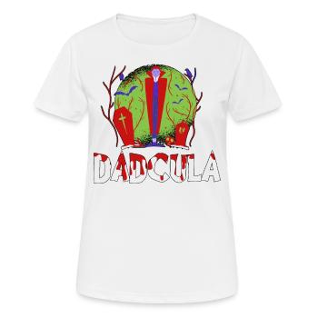 Horror Halloween Dadcula Gruselig - Frauen T-Shirt atmungsaktiv - Weiß - Vorne - AI Model Female 172 dark (172cm)