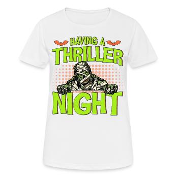 Horreur Halloween Thriller Nuit Maman Creepy - T-shirt respirant Femme - blanc - Devant - AI Model Female 172 dark (172cm)
