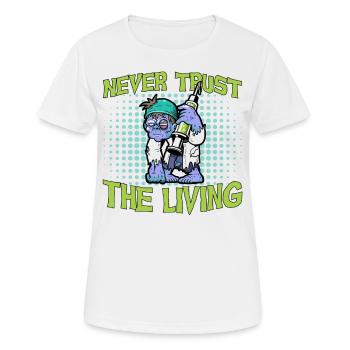 Horreur Halloween Le Vivant Effrayant - T-shirt respirant Femme - blanc - Devant - AI Model Female 172 dark (172cm)