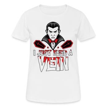 Horror Halloween Brauche eine Vene Gruselig - Frauen T-Shirt atmungsaktiv - Weiß - Vorne - AI Model Female 172 dark (172cm)
