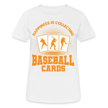 Sports Cards Collection Baseball Card Gift - Women's Breathable T-Shirt - white - Front - AI Model Female 172 dark (172cm)