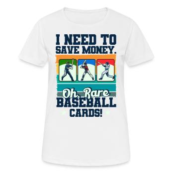 Carte de baseball Cadeau de collectionneur de cartes de baseball - T-shirt respirant Femme - blanc - Devant - AI Model Female 172 dark (172cm)