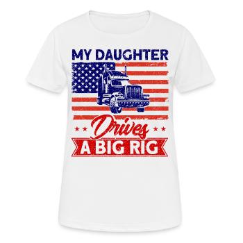 Chauffeur de camion Semi-remorque Cadeau de chauffeur de camion - T-shirt respirant Femme - blanc - Devant - AI Model Female 172 dark (172cm)