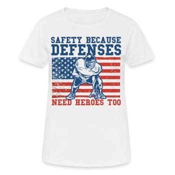 American Football American Football Player Footba - Women's Breathable T-Shirt - white - Front - AI Model Female 172 dark (172cm)