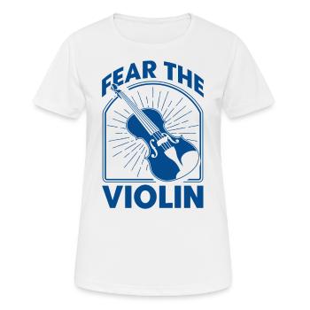 Cadeau de violoniste violoniste - T-shirt respirant Femme - blanc - Devant - AI Model Female 172 dark (172cm)